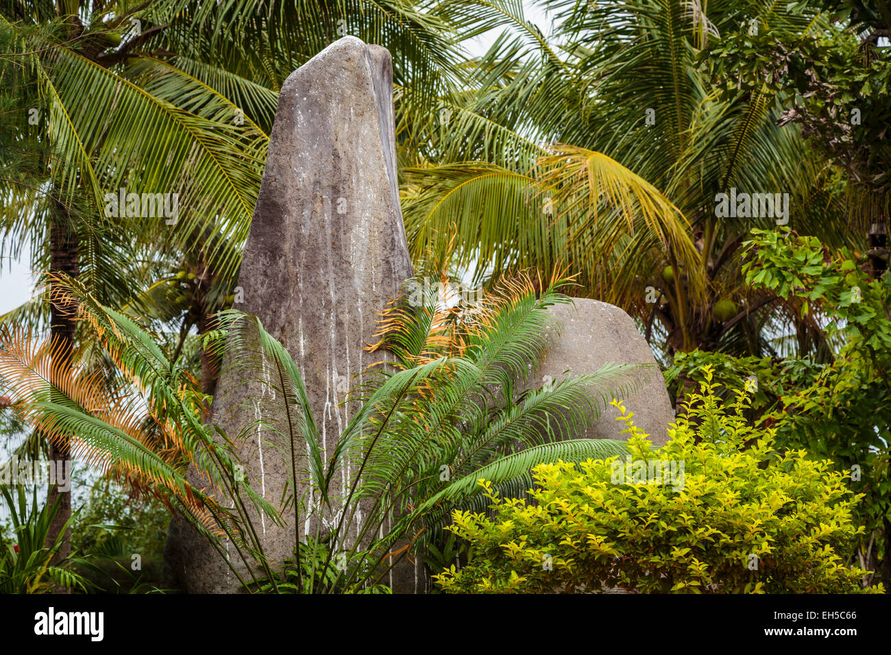 Un giardino decorativo al Thanh Tam località balneare vicino a tonalità, Vietnam, in Asia. Foto Stock