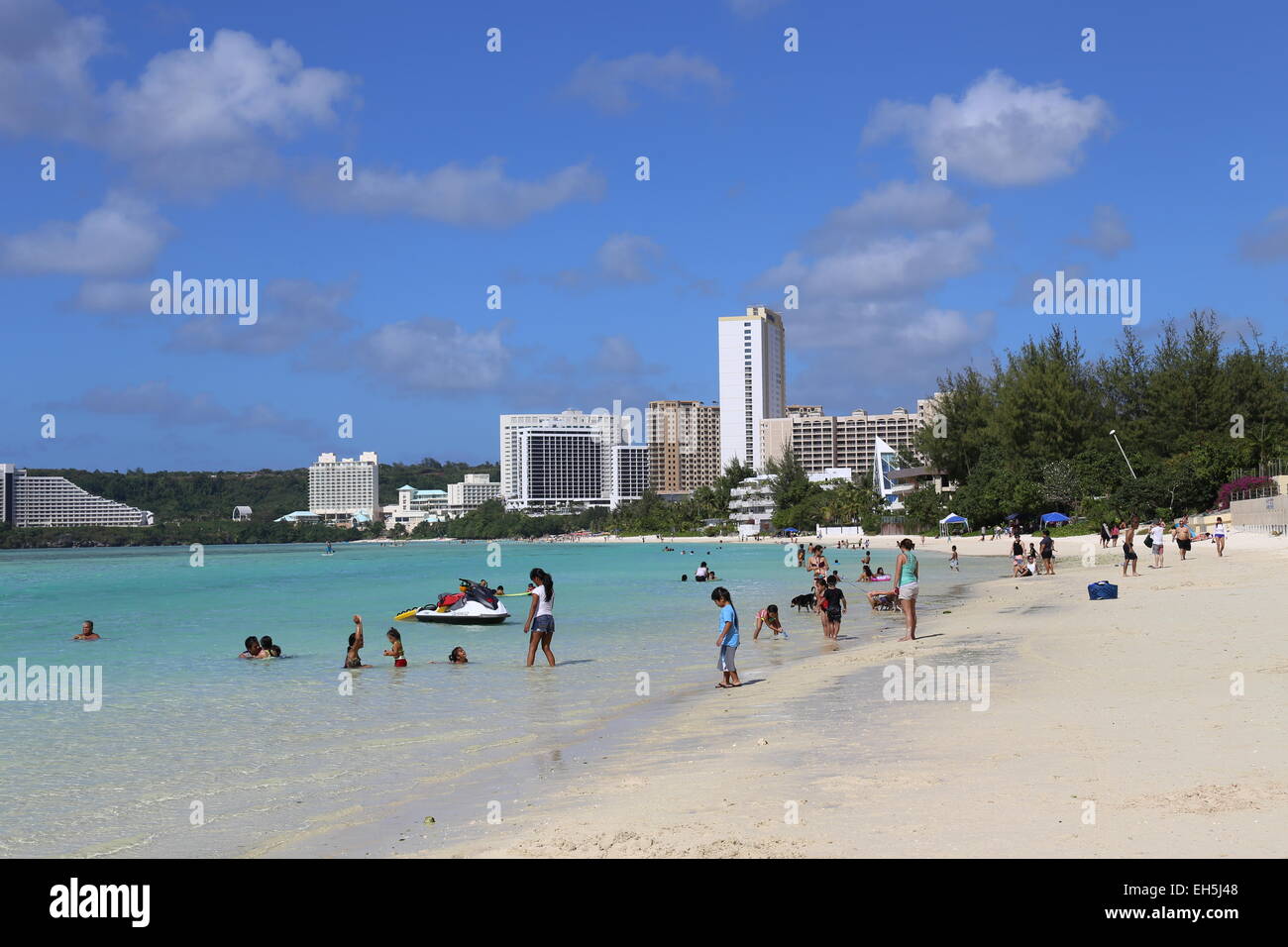 Le persone in vacanza in Guam - Marzo 2015 Foto Stock
