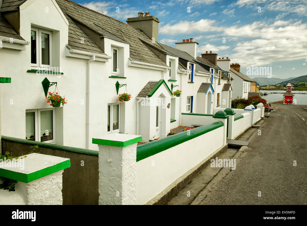 Street in Knightstown,Valentia isola,Repubblica di Irlanda Foto Stock