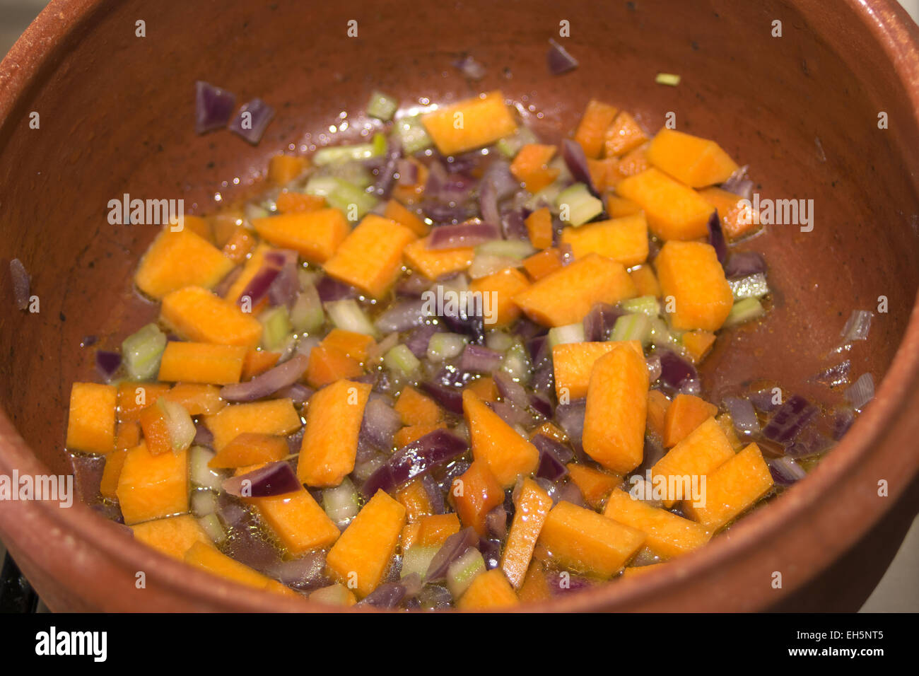 Zuppa di cereali e legumi altri vegetavles Foto Stock