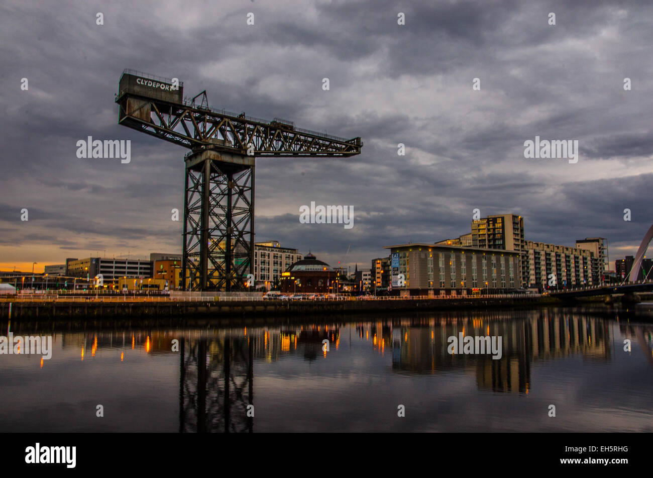 Glasgow di notte Foto Stock