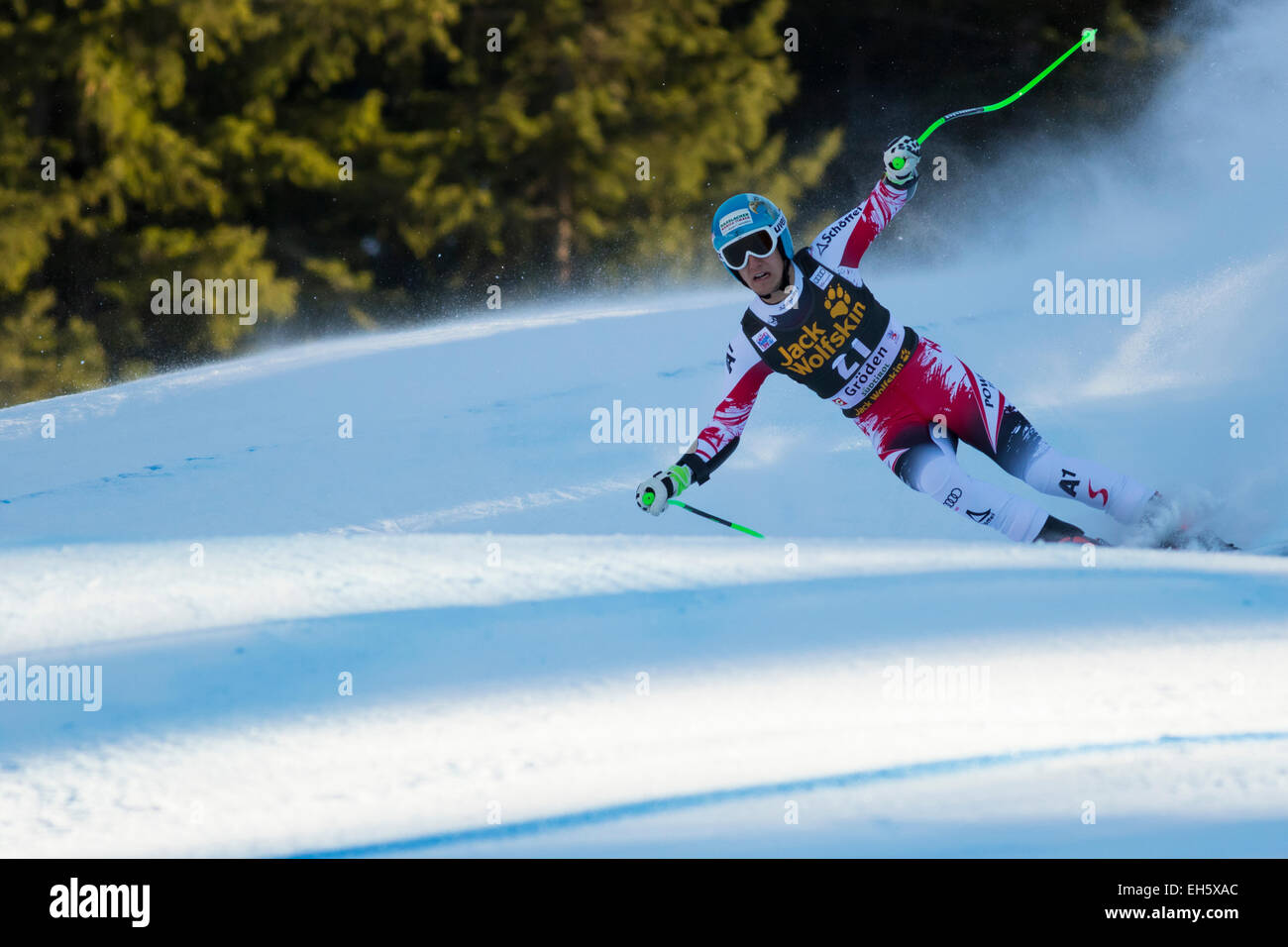 La Val Gardena, Italia il 20 dicembre 2014. Otmar STRIEDINGER (Aut) competere nel Audi FIS Coppa del Mondo di Sci Alpino Super G Foto Stock