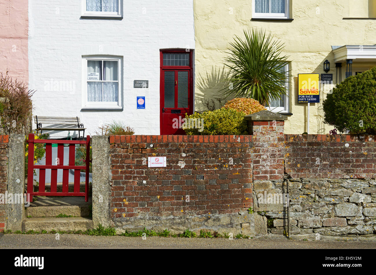 Casa per le vacanze in Charlestown, Cornwall, England Regno Unito Foto Stock
