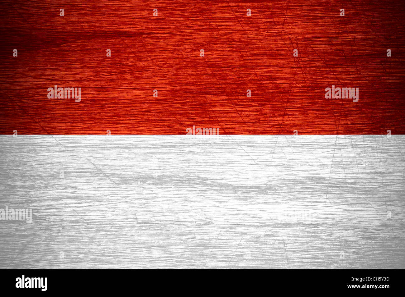 Bandiera dell'Indonesia o banner sulla texture in legno Foto Stock Bandiera dell'Indonesia o banner sulla texture in legno Foto Stock