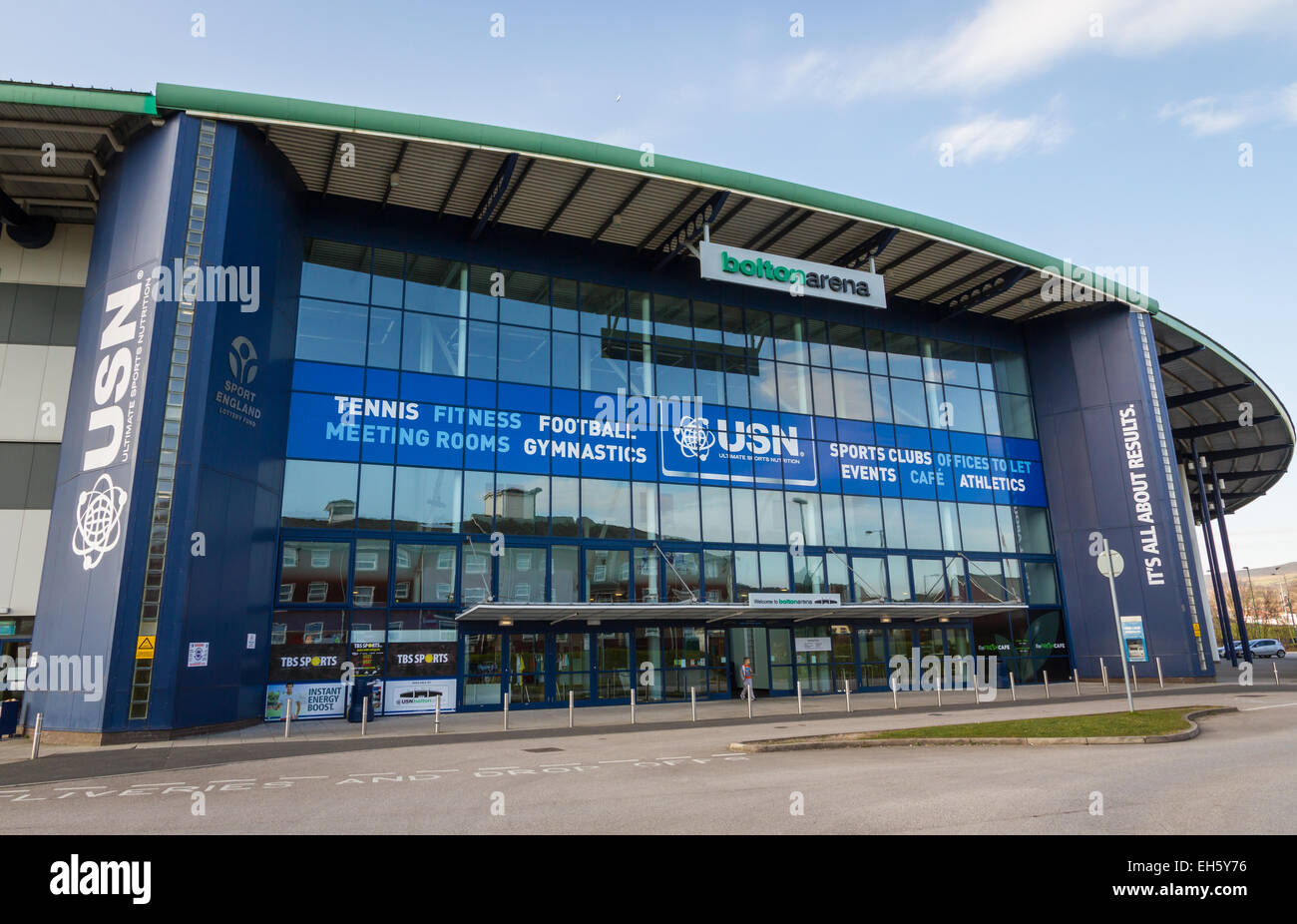USN Bolton Arena a Middlebrook Retail Park, Horwich, Bolton Foto Stock