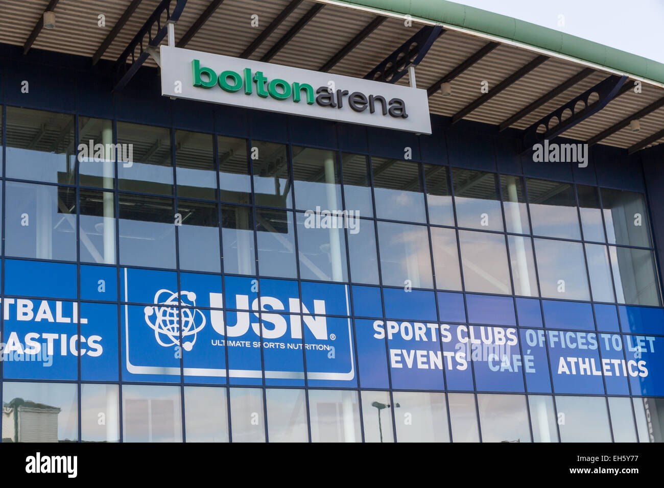 USN Bolton Arena a Middlebrook Retail Park, Horwich, Bolton Foto Stock