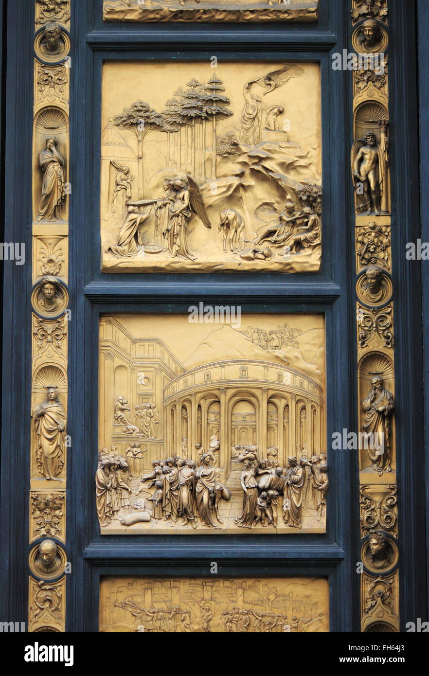 Le porte del paradiso nel Battistero di San Giovanni a Firenze, Italia Foto Stock