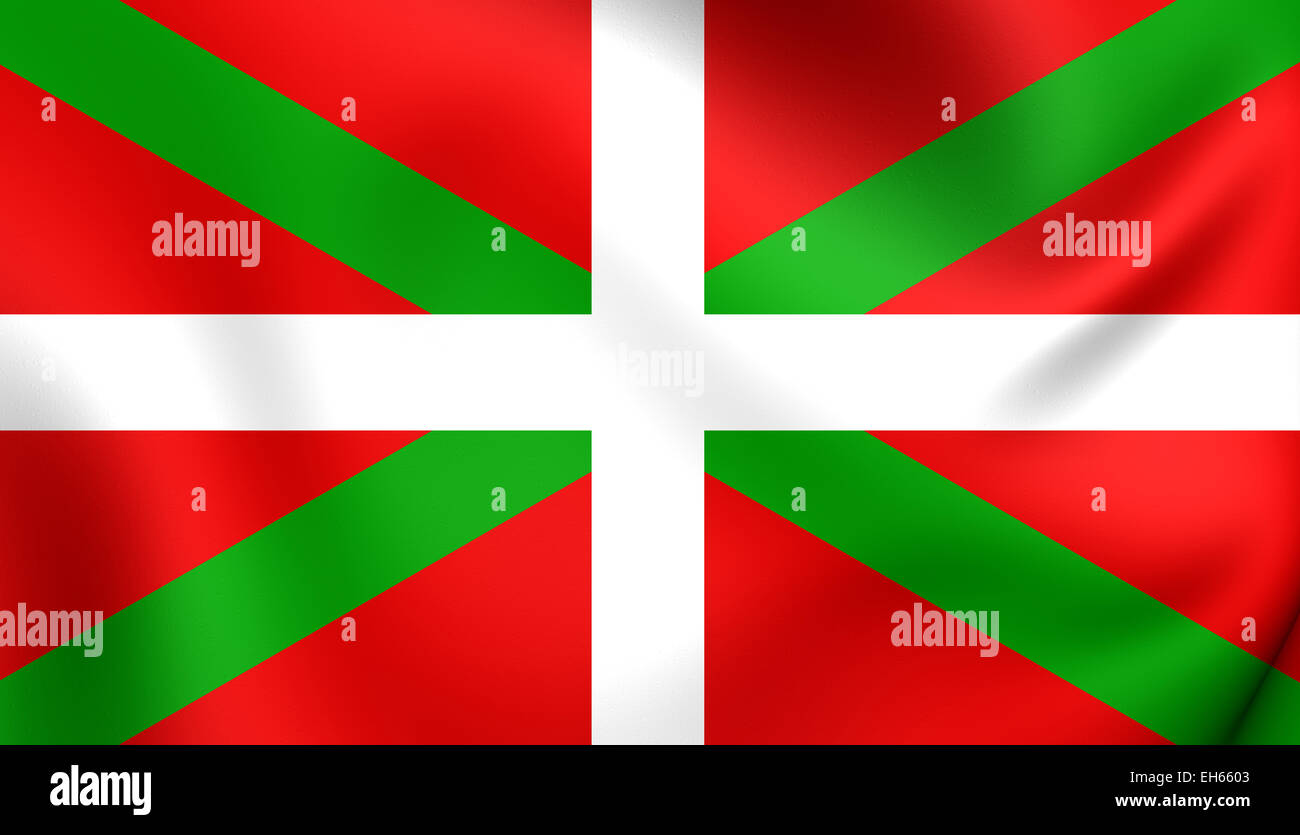 Bandiera del Paese Basco. Close up. Foto Stock