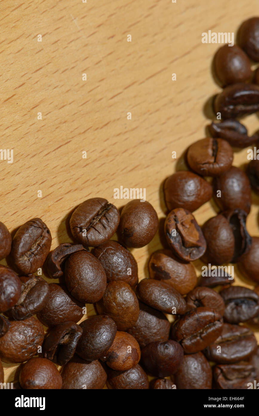 Macro di diversi caffè tostato semi Foto Stock