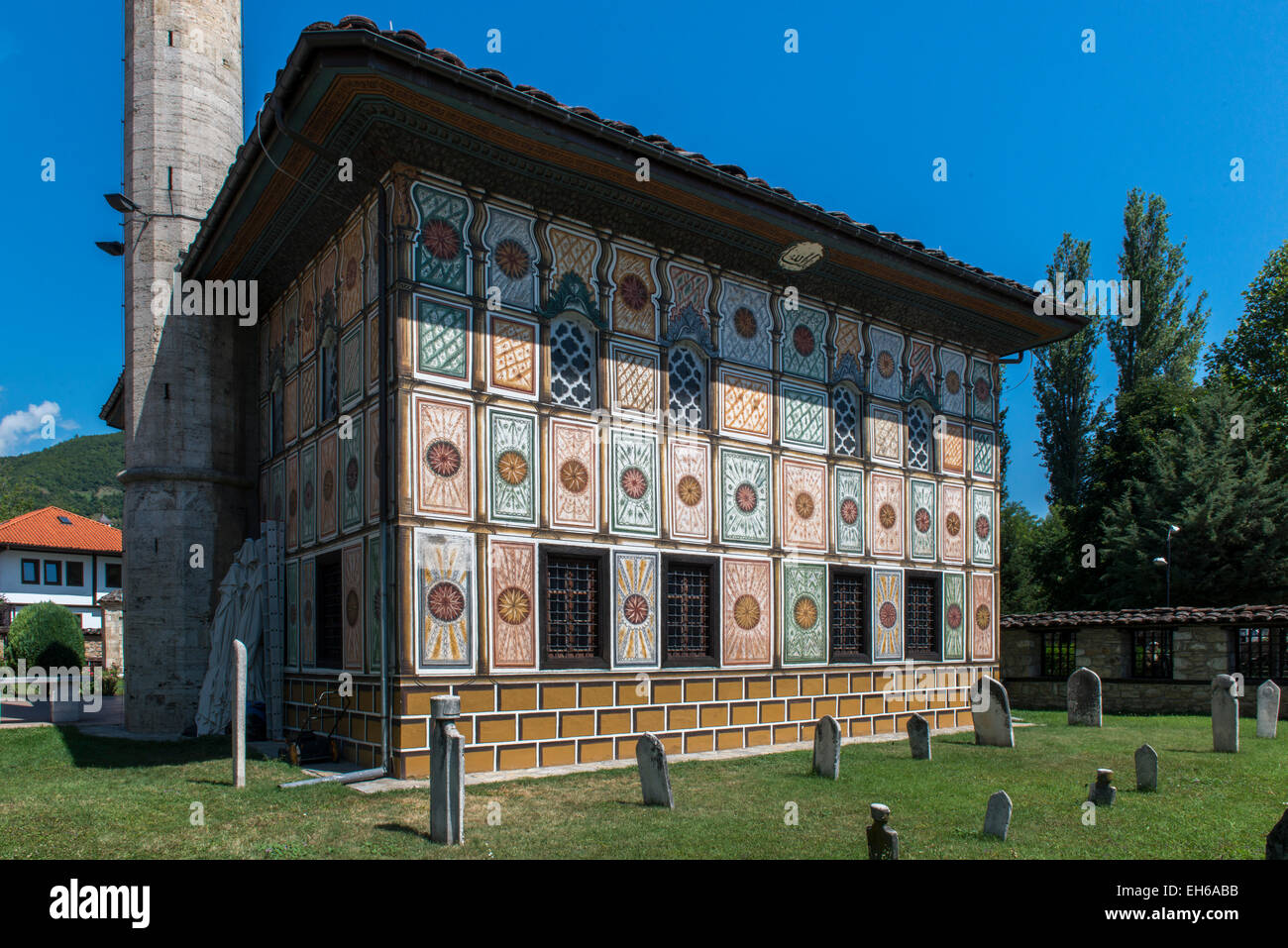 Facciata, Šarena Džamija o Pasha Djamija, Tetovo Foto Stock