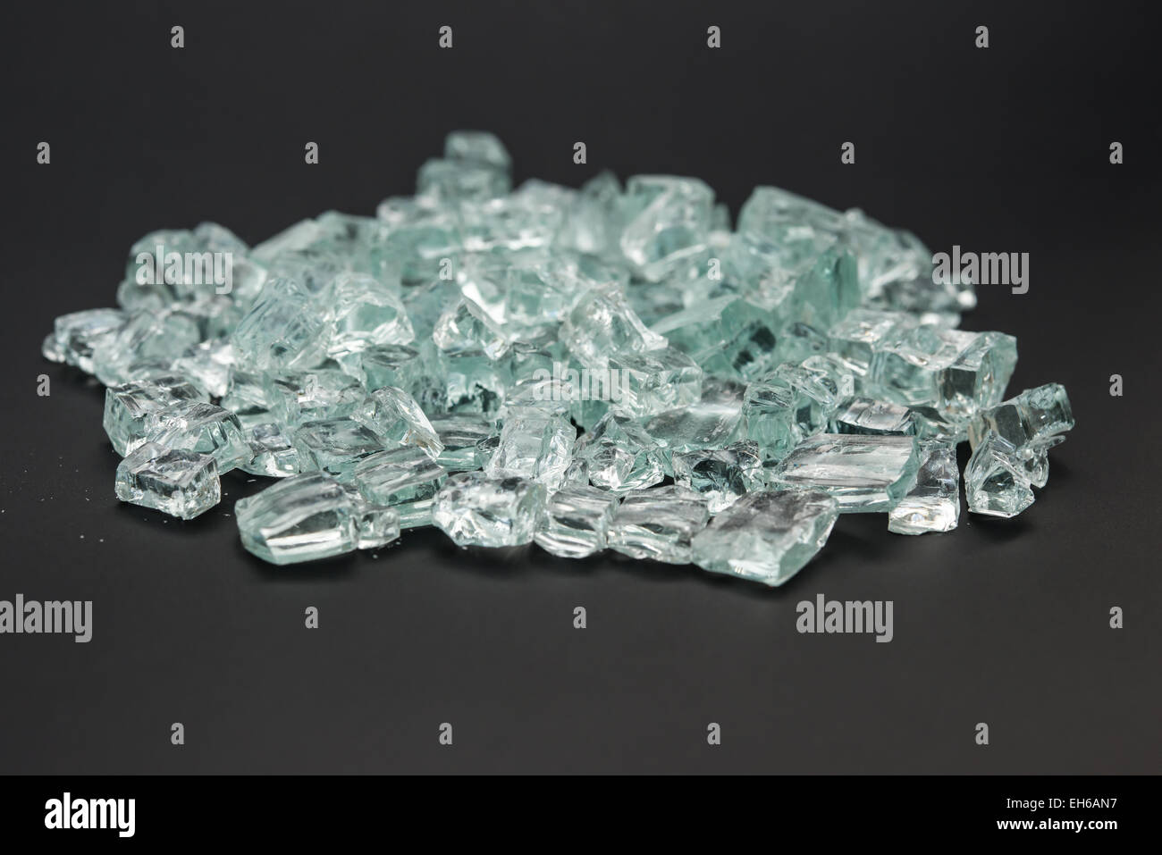 Rotture di blocchi di vetro Foto Stock