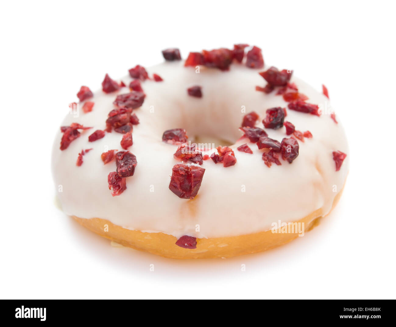 Donut su uno sfondo bianco con tracciato di ritaglio Foto Stock