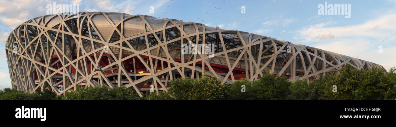 Birdsnest a Pechino, Cina, Stadio Olimpico Foto Stock