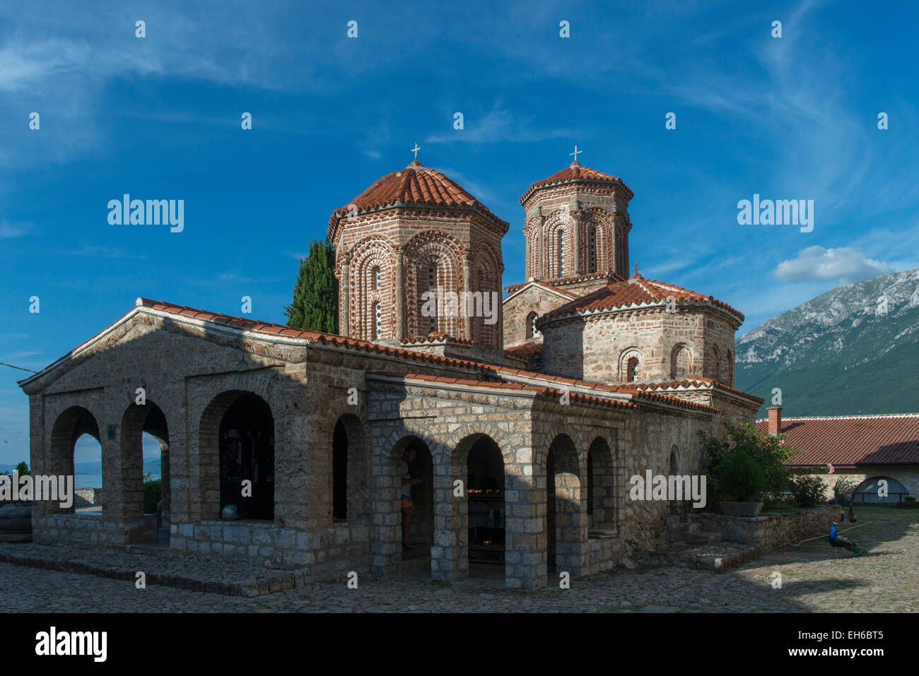 Saint Naum monastero, il lago di Ohrid Foto Stock