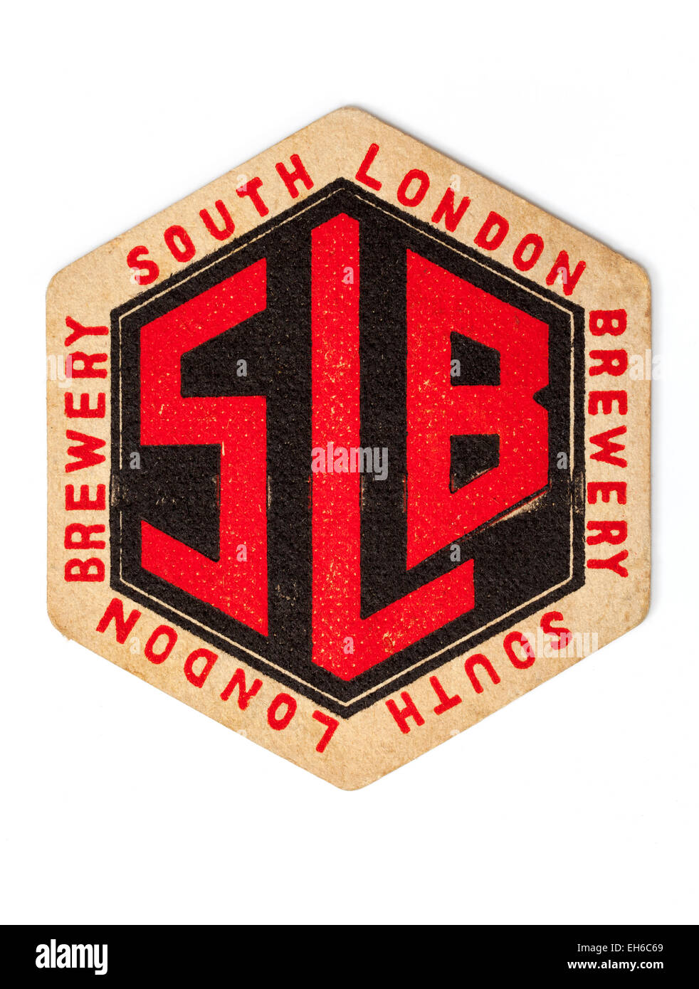 Vintage British pubblicità Beermat South London Brewery Foto Stock