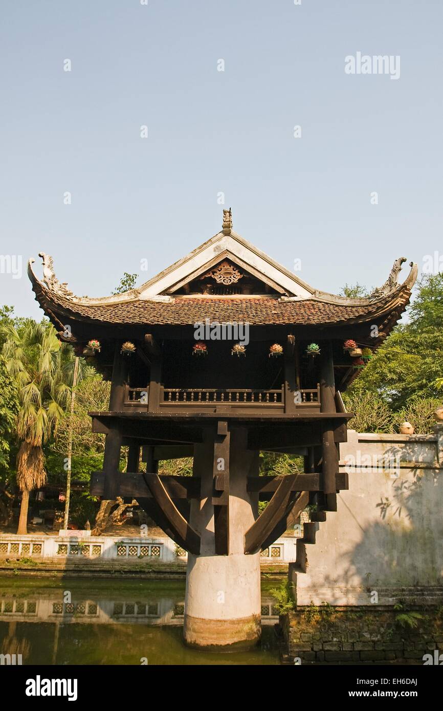 Pagoda su un pilastro ad Hanoi, Vietnam Foto Stock