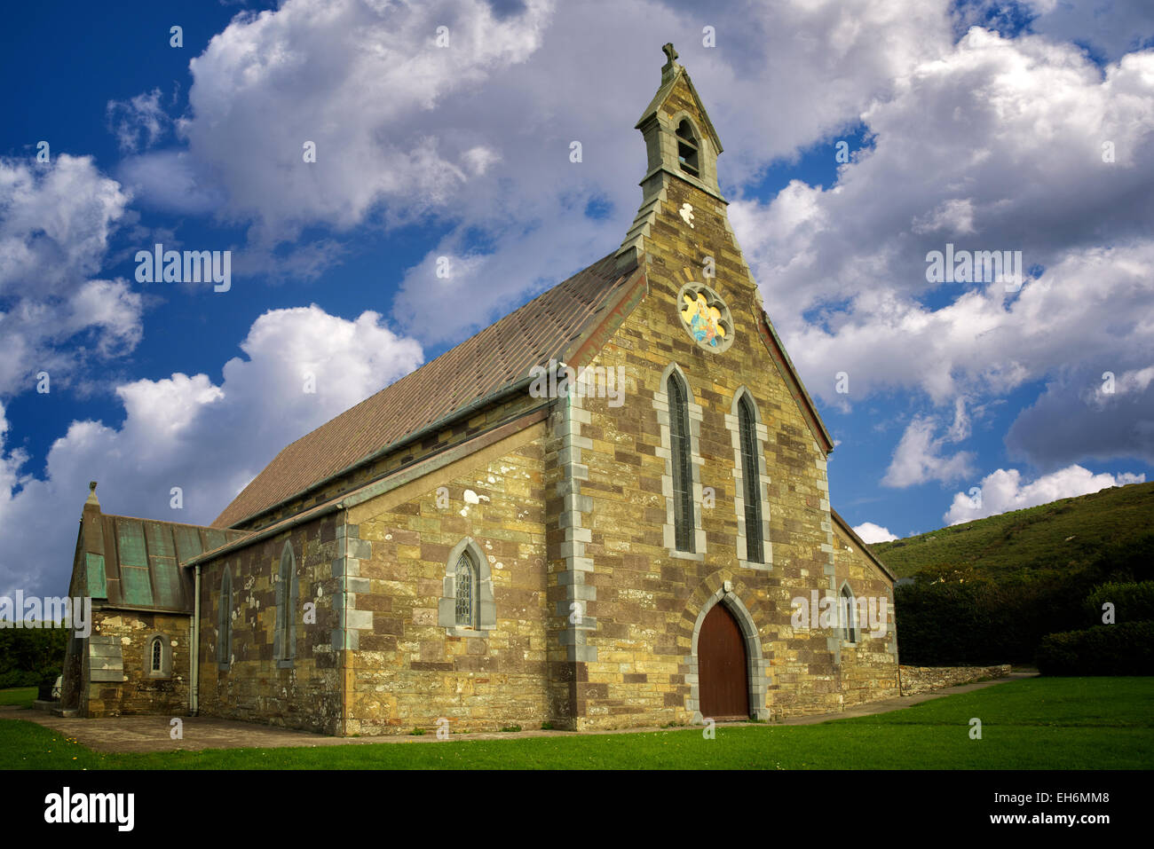 San Vincenzo chiesa cattolica. Slea Head Drive, penisola di Dingle, Irlanda Foto Stock