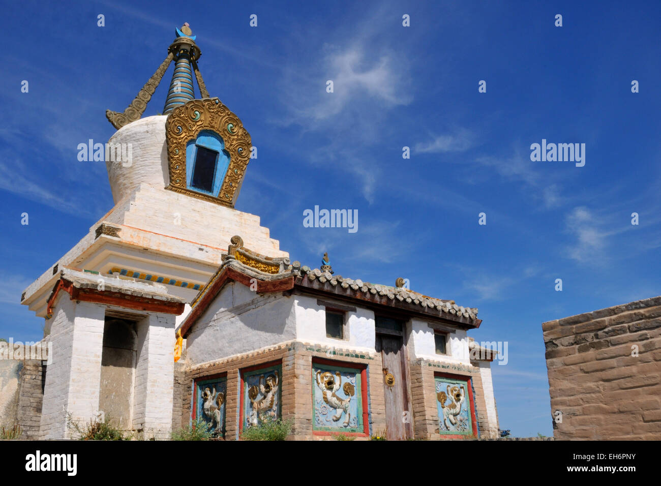 Kharkhorin, Erdene Zuu Khiid (monastero), Stupa Foto Stock