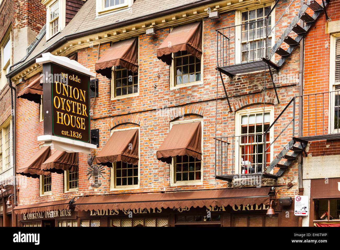 Ye Olde Union Oyster House, Union Street, Boston, Massachusetts, STATI UNITI D'AMERICA Foto Stock