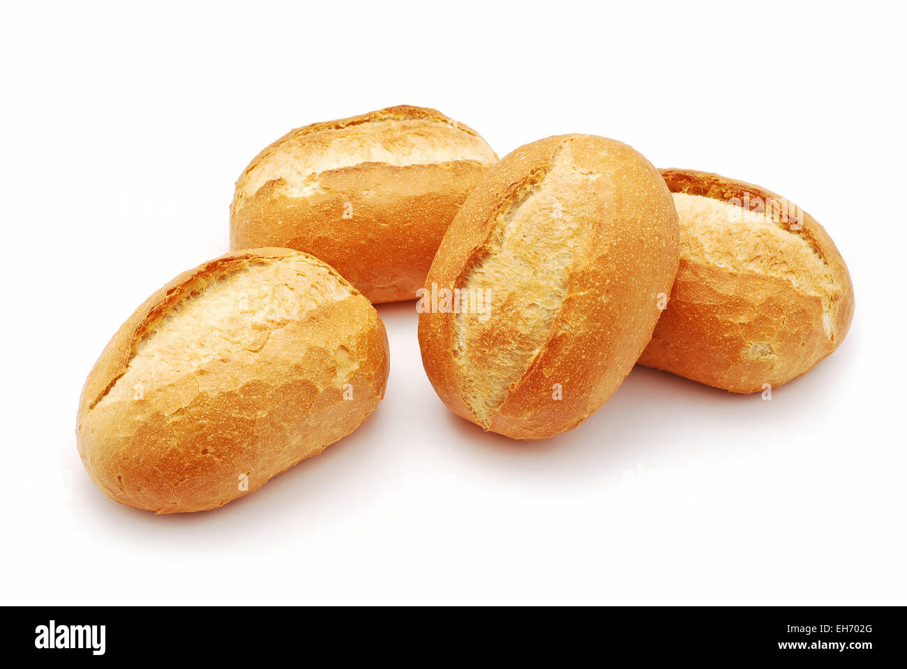 Mini pane su sfondo bianco Foto Stock