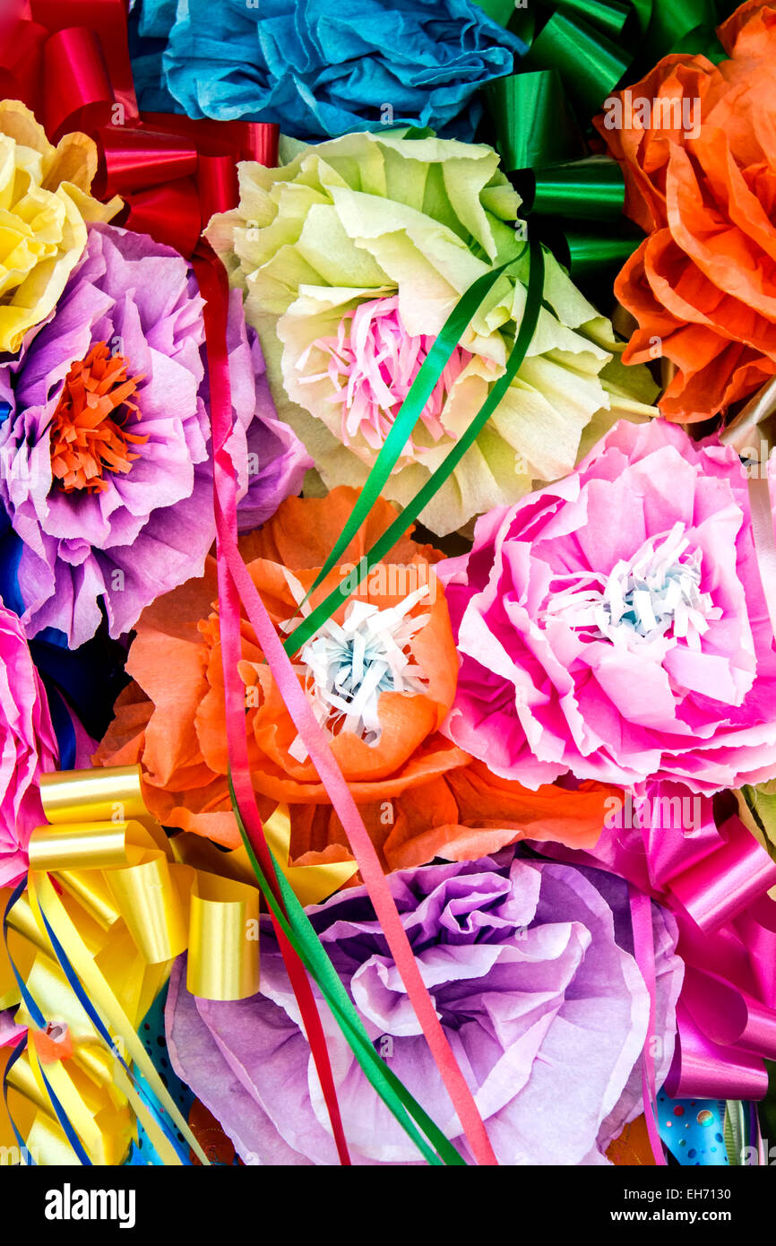 Carta decorativa di fiori di La Villita, San Antonio, Texas, Stati Uniti d'America Foto Stock