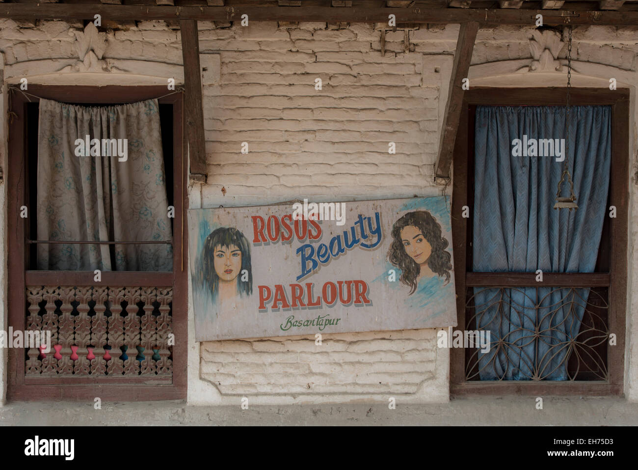 Salone di bellezza segno, Kathmandu Foto Stock