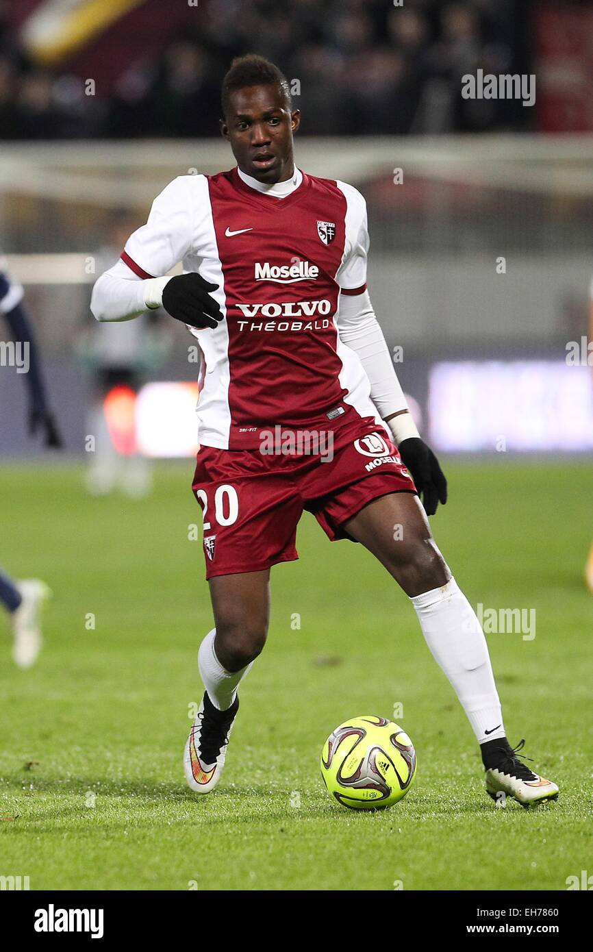 Modibo MAIGA - 28.02.2015 - Metz/Evian Thonon - 27eme journee de Ligue 1 .Photo : Fred Marvaux/Icona Sport Foto Stock