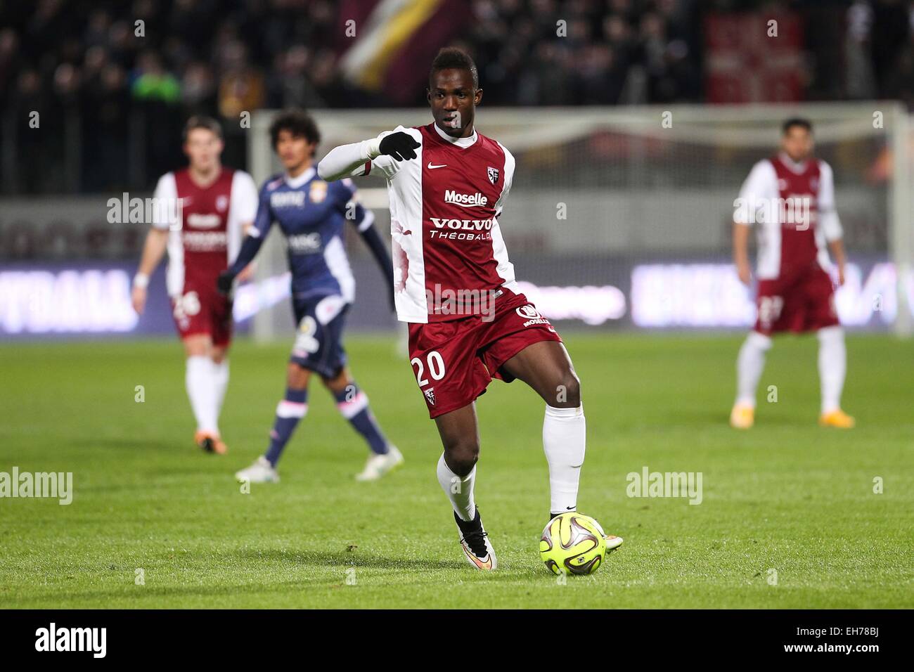 Modibo MAIGA - 28.02.2015 - Metz/Evian Thonon - 27eme journee de Ligue 1 .Photo : Fred Marvaux/Icona Sport Foto Stock