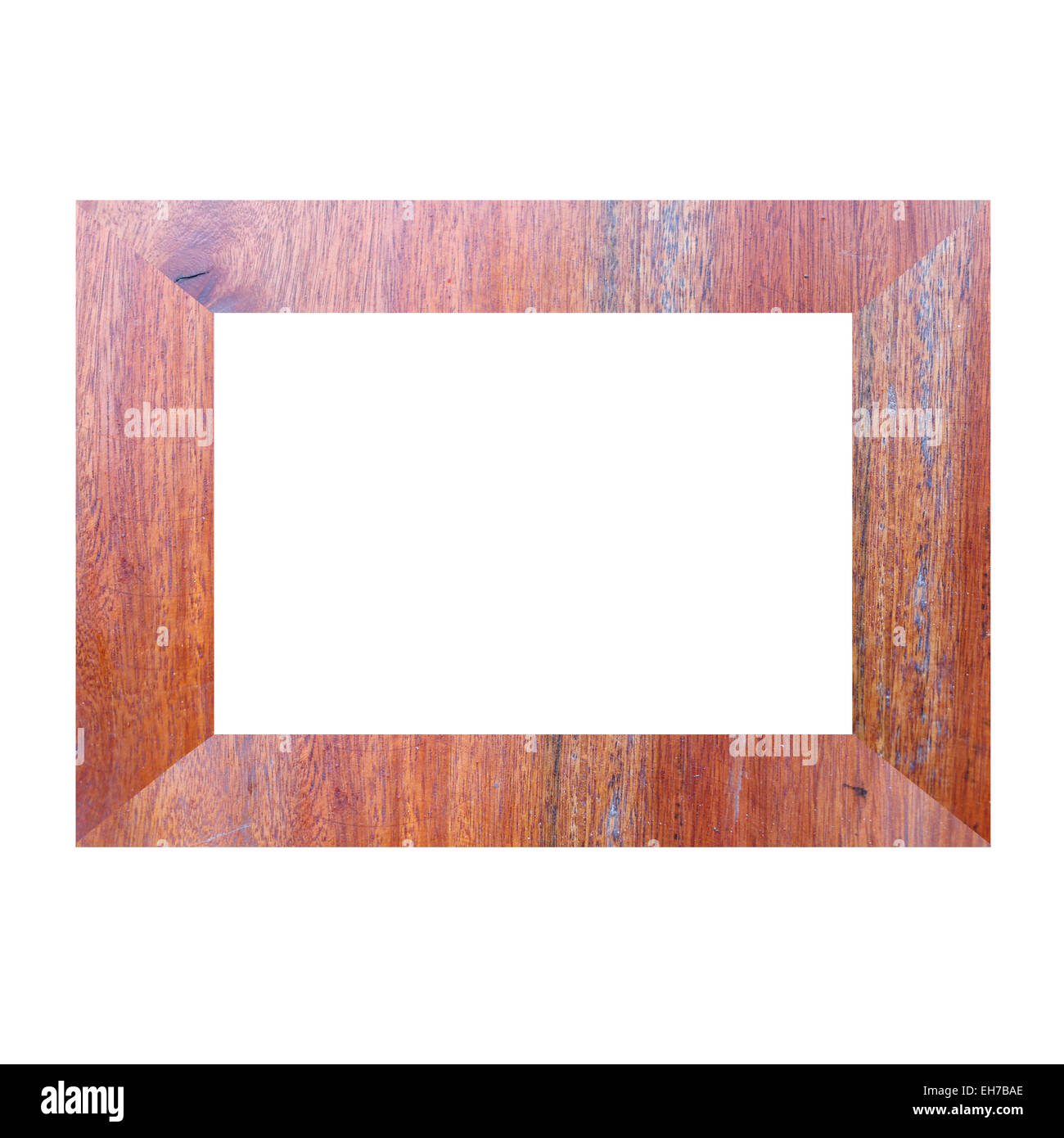 Il vecchio telaio di legno isolato su sfondo bianco. Foto Stock