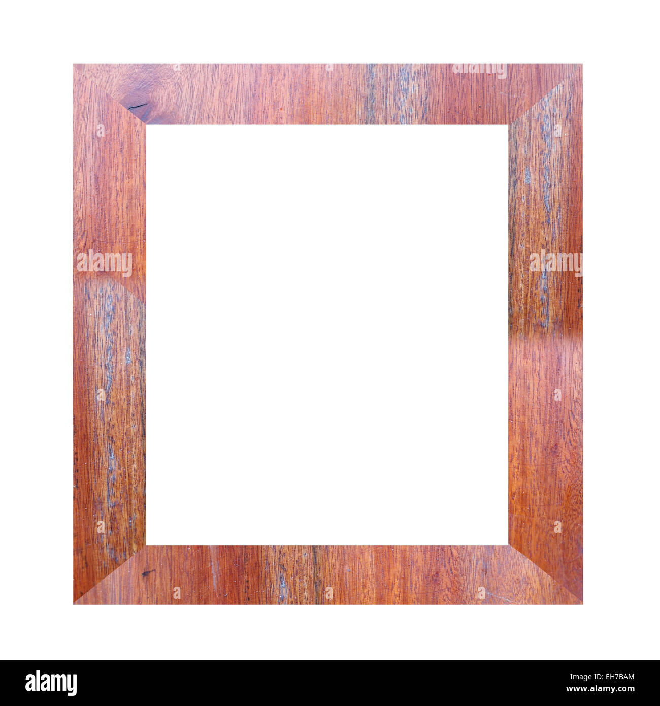 Il vecchio telaio di legno isolato su sfondo bianco. Foto Stock