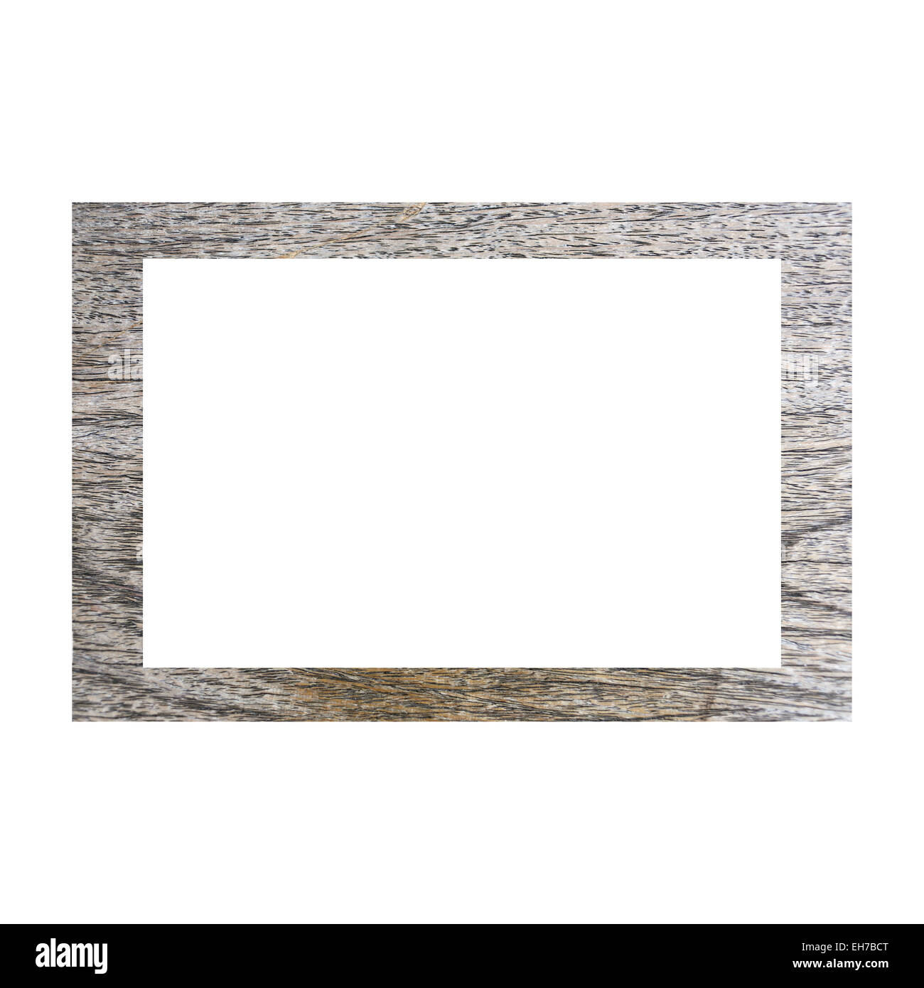 Il vecchio telaio di legno isolato su sfondo bianco. Foto Stock