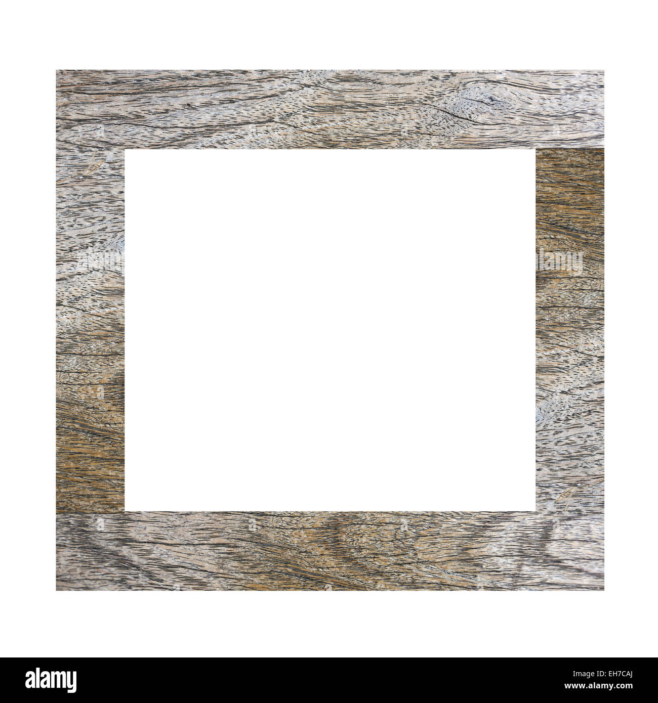 Il vecchio telaio di legno isolato su sfondo bianco. Foto Stock