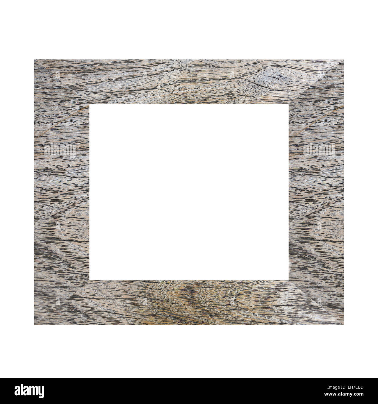 Il vecchio telaio di legno isolato su sfondo bianco. Foto Stock