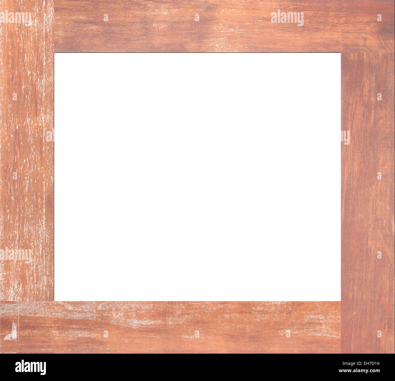 Il vecchio telaio di legno isolato su sfondo bianco. Foto Stock