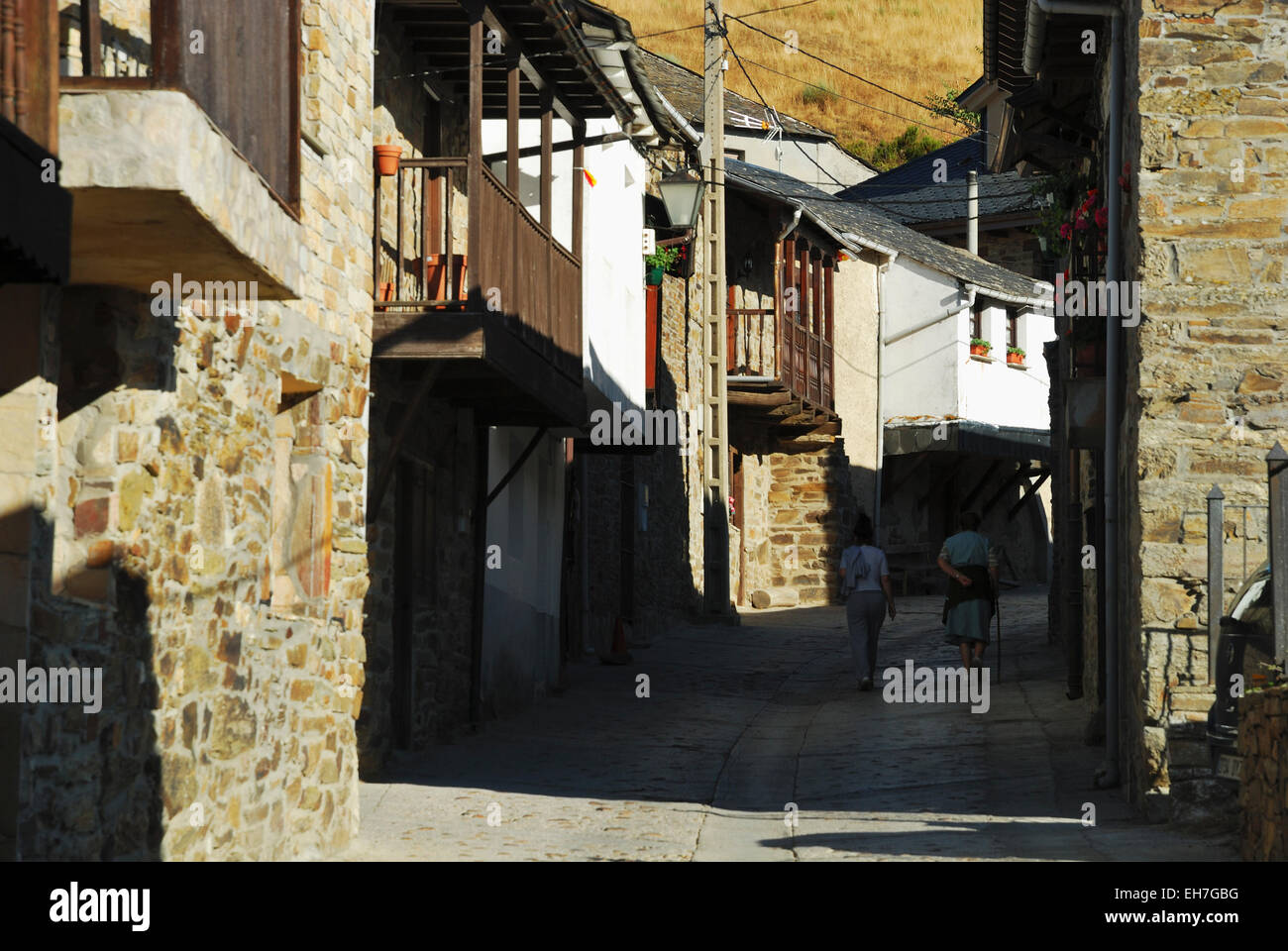 El Acebo, comarca de El Bierzo Foto Stock