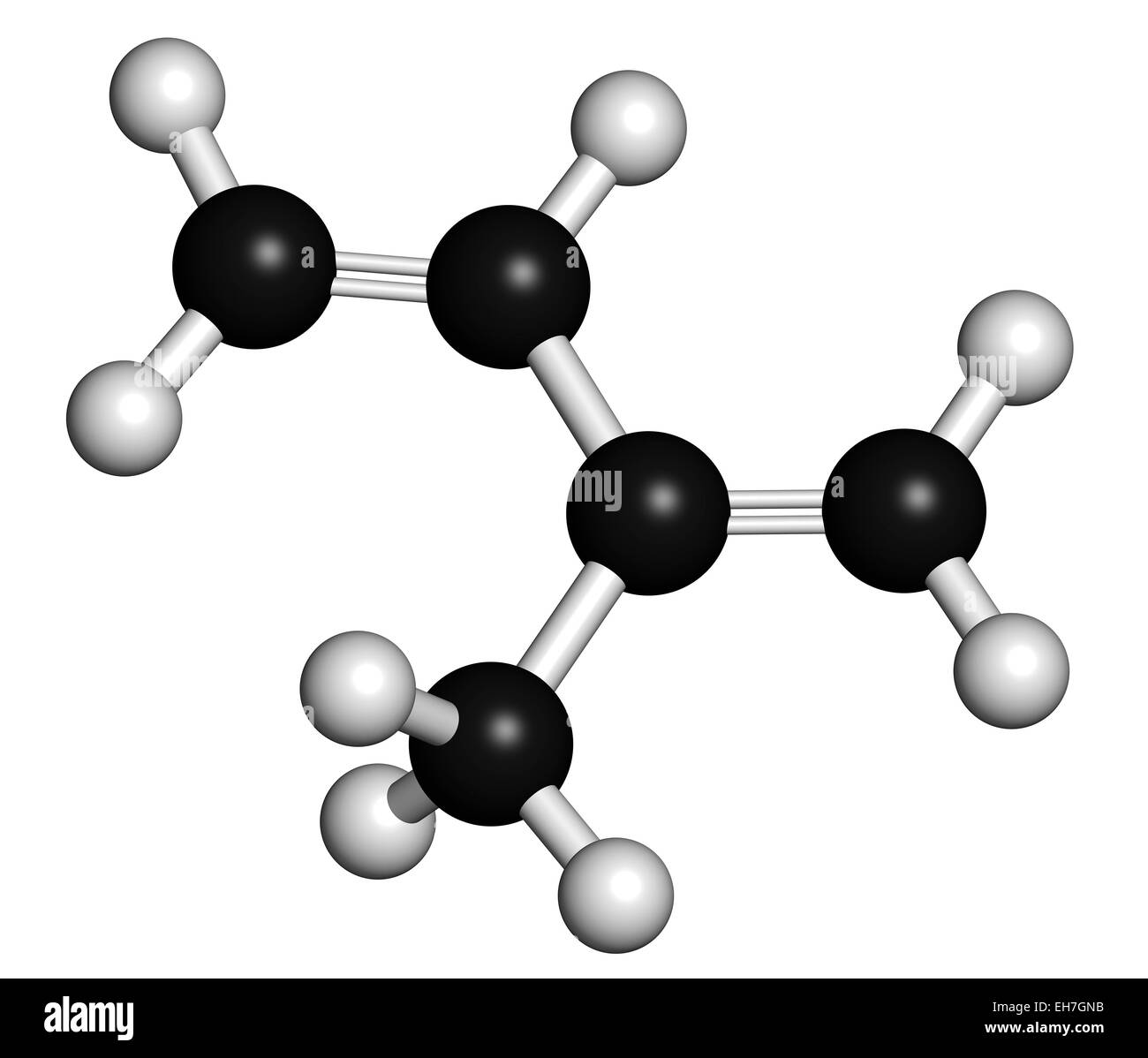 Gomma isoprene molecola Foto Stock