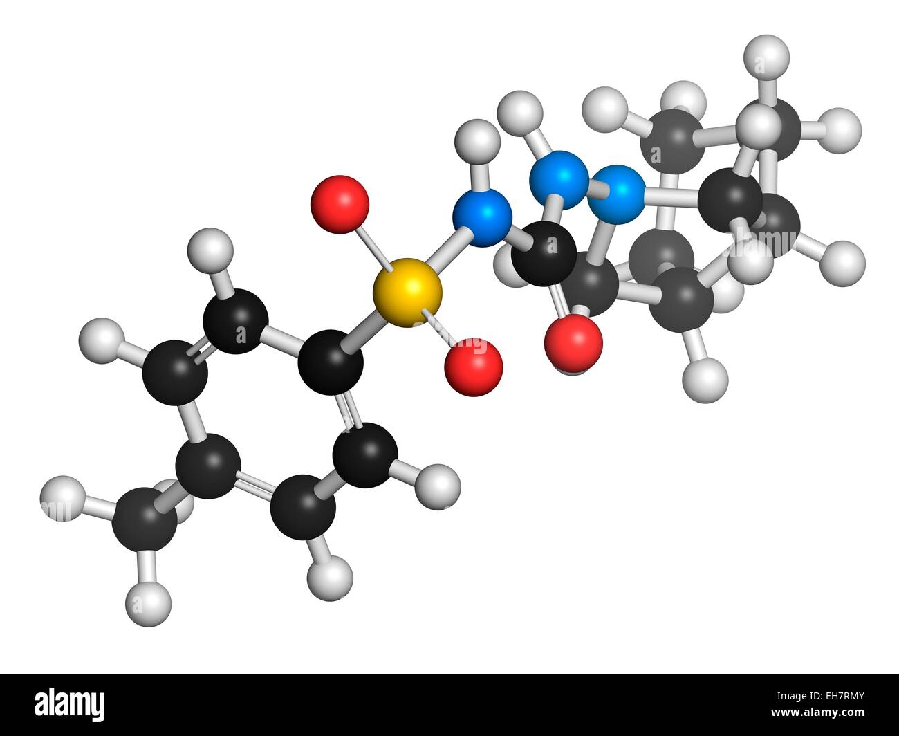 Gliclazide Diabetes molecola di farmaco Foto Stock