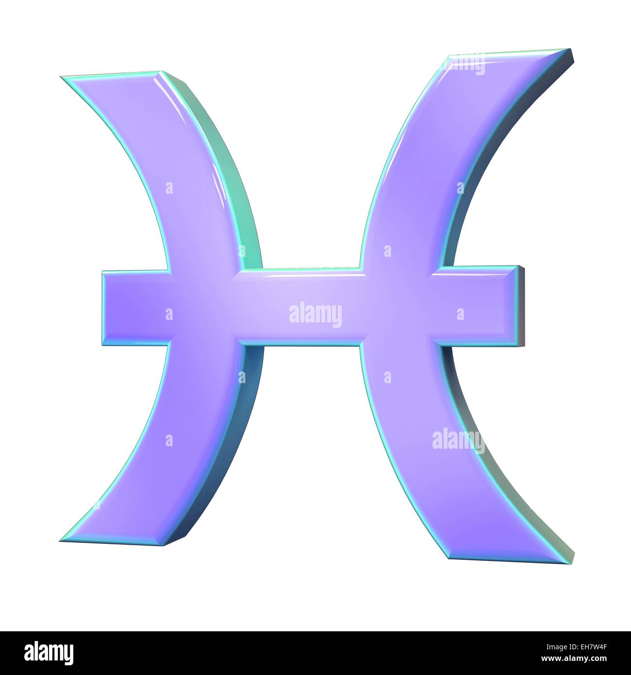 Pesci segno dello zodiaco, illustrazione Foto Stock