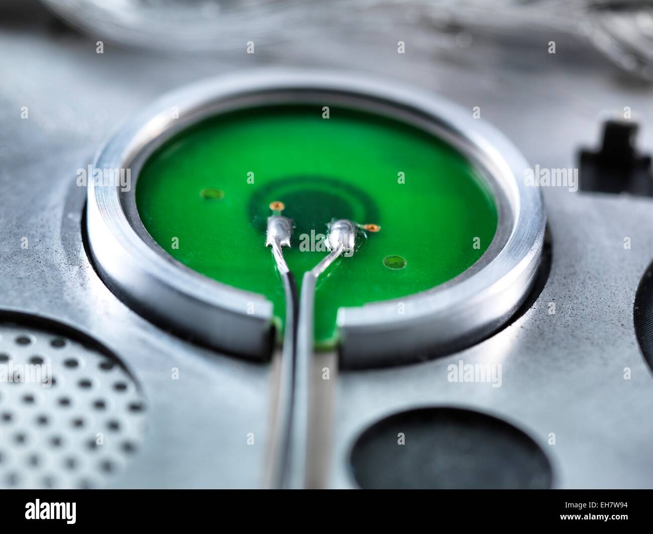 La parte posteriore del pulsante di accensione Foto Stock