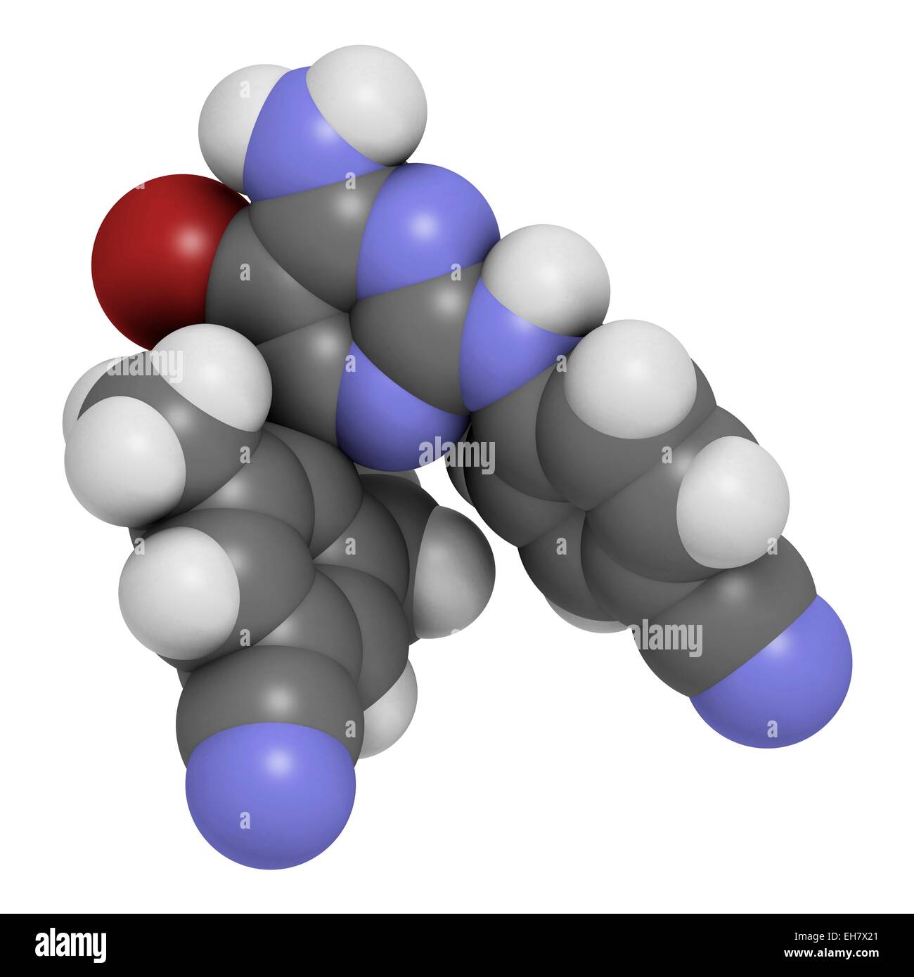 Etravirine HIV molecola di farmaco Foto Stock