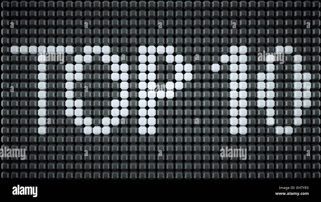 Top 10: particelle bianche di forma e simboli. Risoluzione di grandi dimensioni Foto Stock