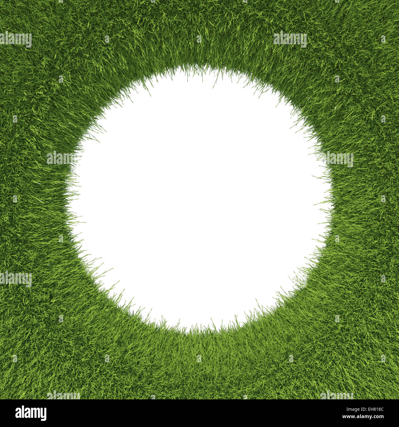 Erba verde pattern con foro centrale Foto Stock