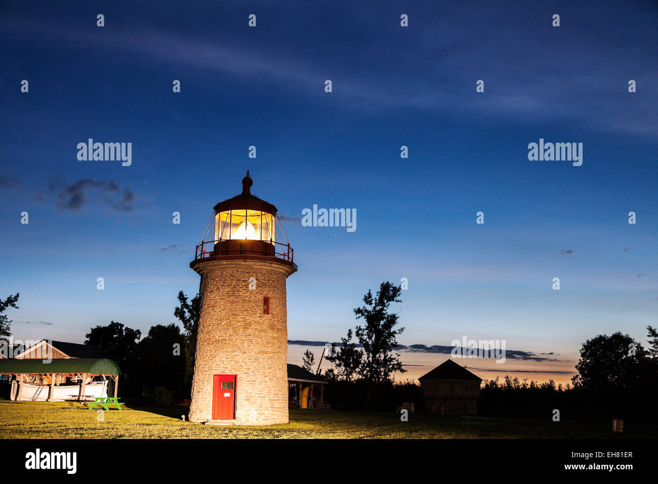 Falso Duck Island Lighthouse in Milford, Ontario, Canada Foto Stock