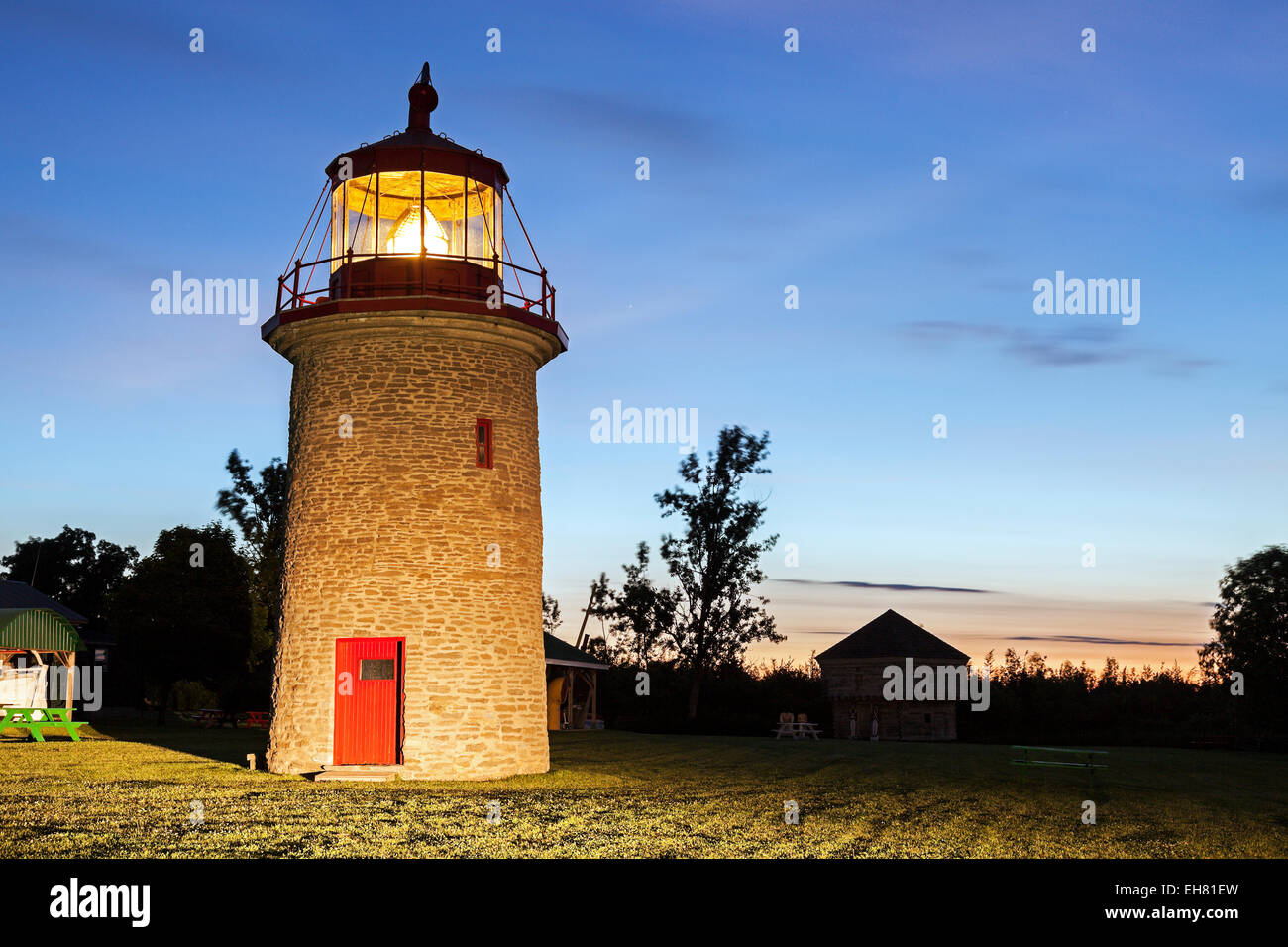 Falso Duck Island Lighthouse in Milford, Ontario, Canada Foto Stock