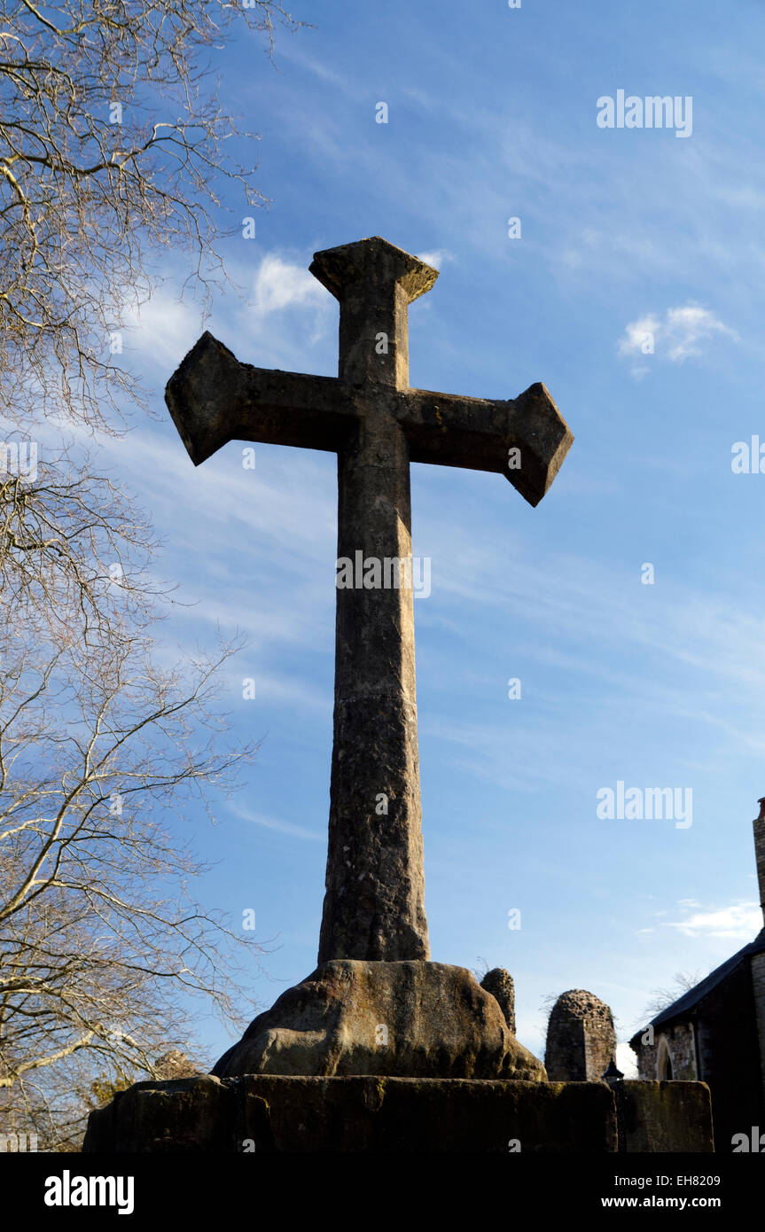 Città Croce, Llandaff Cathedral, Llandaff, Cardiff, Galles, UK. Foto Stock