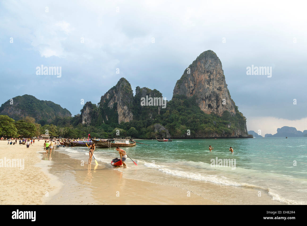 Railay Beach, Krabi, Thailandia, Sud-est asiatico, in Asia Foto Stock