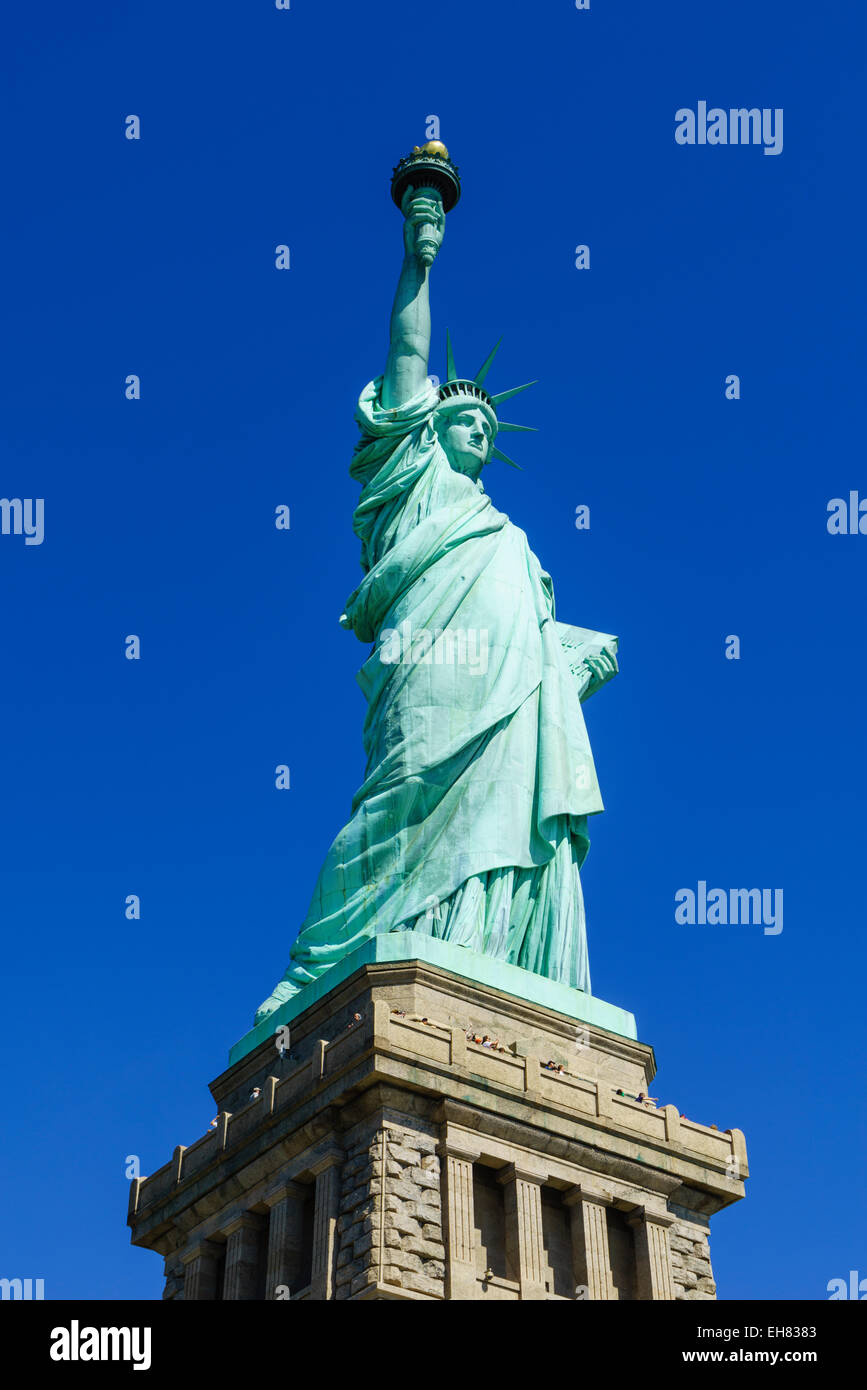 Statua della Libertà, la città di New York, New York, Stati Uniti d'America, America del Nord Foto Stock