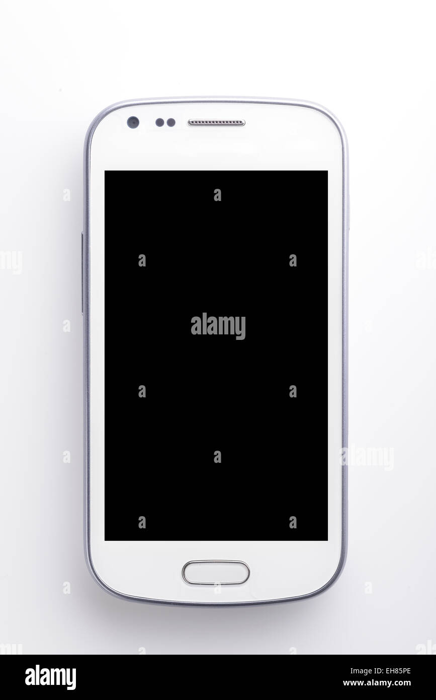 Lo smartphone bianco, Foto Stock