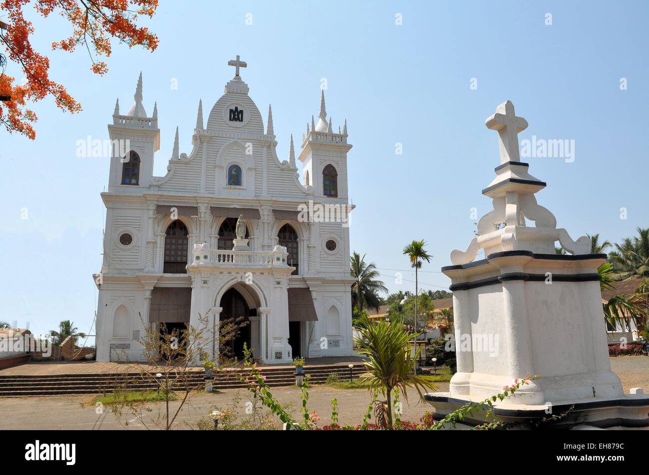 Cristiana Cattolica chiesa del paese, Goa, India Foto Stock