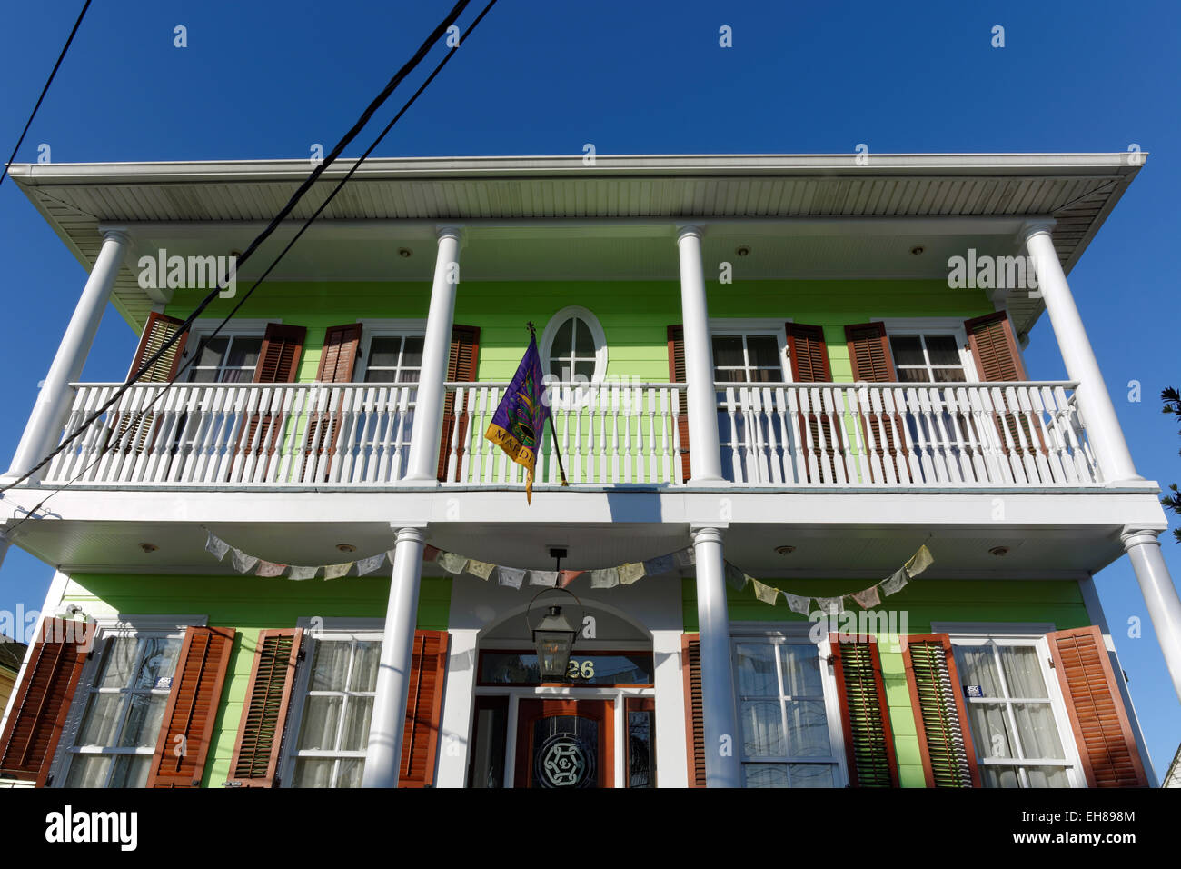 Casa tradizionale, Garden District, New Orleans, Louisiana, Stati Uniti. Foto Stock